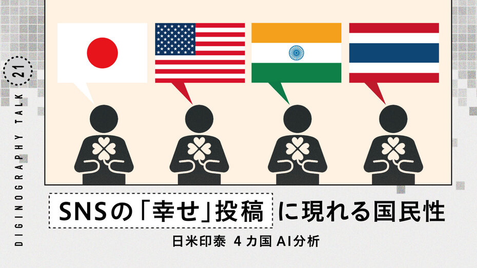 SNSの｢幸せ｣投稿に現れる国民性――日米印泰 ４カ国AI分析【デジノグラフィ･トーク vol.21】